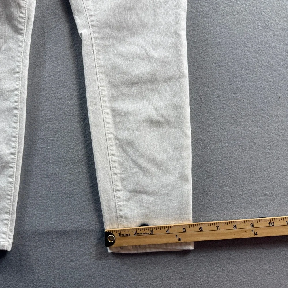 Ann Taylor Jeans Womens 8P White Sculpting Pocket Skinny Denim 30x25